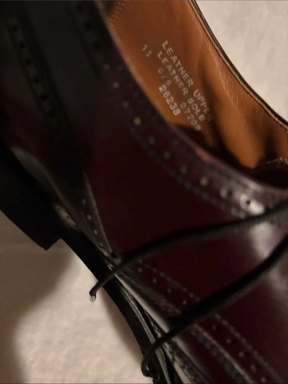 Bostonian Men's Dark Burgundy Leather Wingtip Oxfords